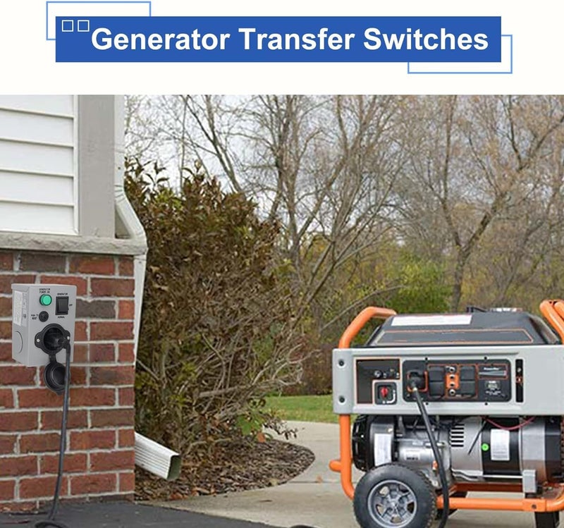 OPL5 15A Manual Generator Transfer Switch, Pre Punched Knockouts,125V Weatherproof NEMA 5-15P Inlet Circuit Breaker for Generators Indoor and Outdoor Use, ETL Listed - Image 5